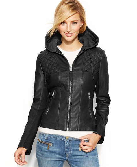 michael kors macy's jacket|michael kors ladies leather jacket.